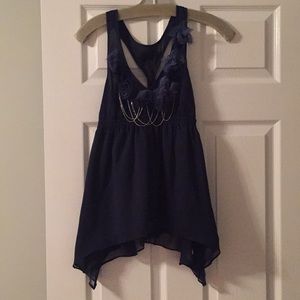 ABERCROMBIE & FITCH STUNNING NAVY TOP Size M